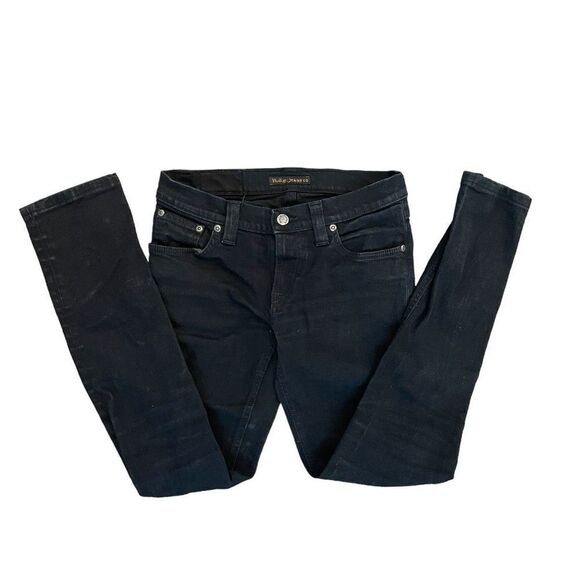 NUDIE Jeans Tight Long John Organic Black Black N619 27x32 HEMMED - Picture 6 of 11